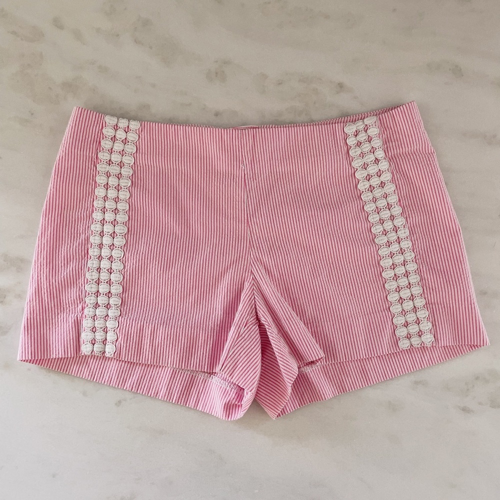Lilly Pulitzer Liza Seersucker Shorts in Pink